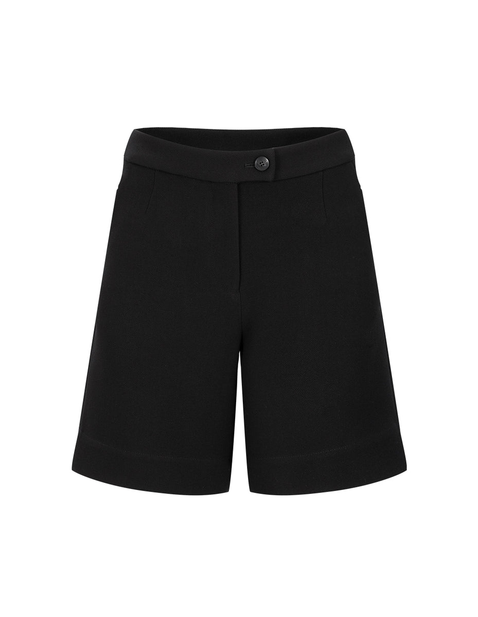 BORA AKSU Women's Simple AllMatch Pure Black ALine Shorts