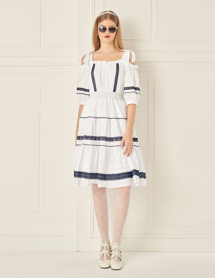 BORA AKSU Puff Sleeve Lace Dress