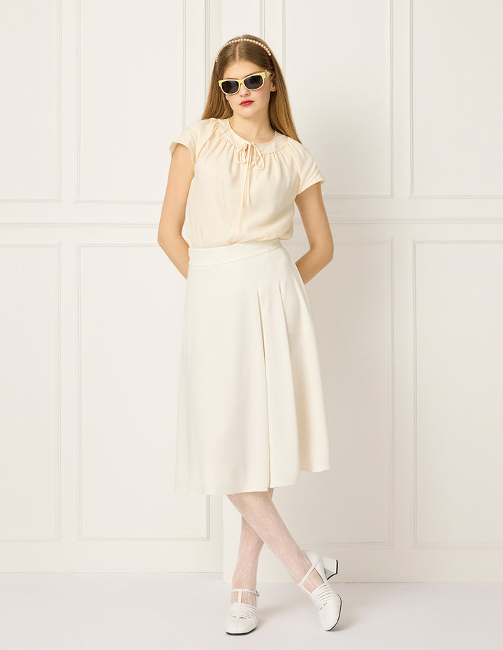 BORA AKSU A-Line Pleated Knee-Length Skirt