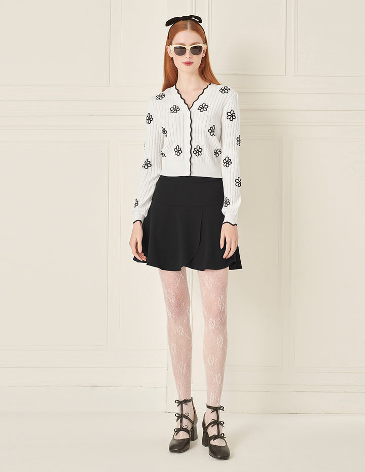 BORA AKSU Triacetate Ruffle Hem Skirt