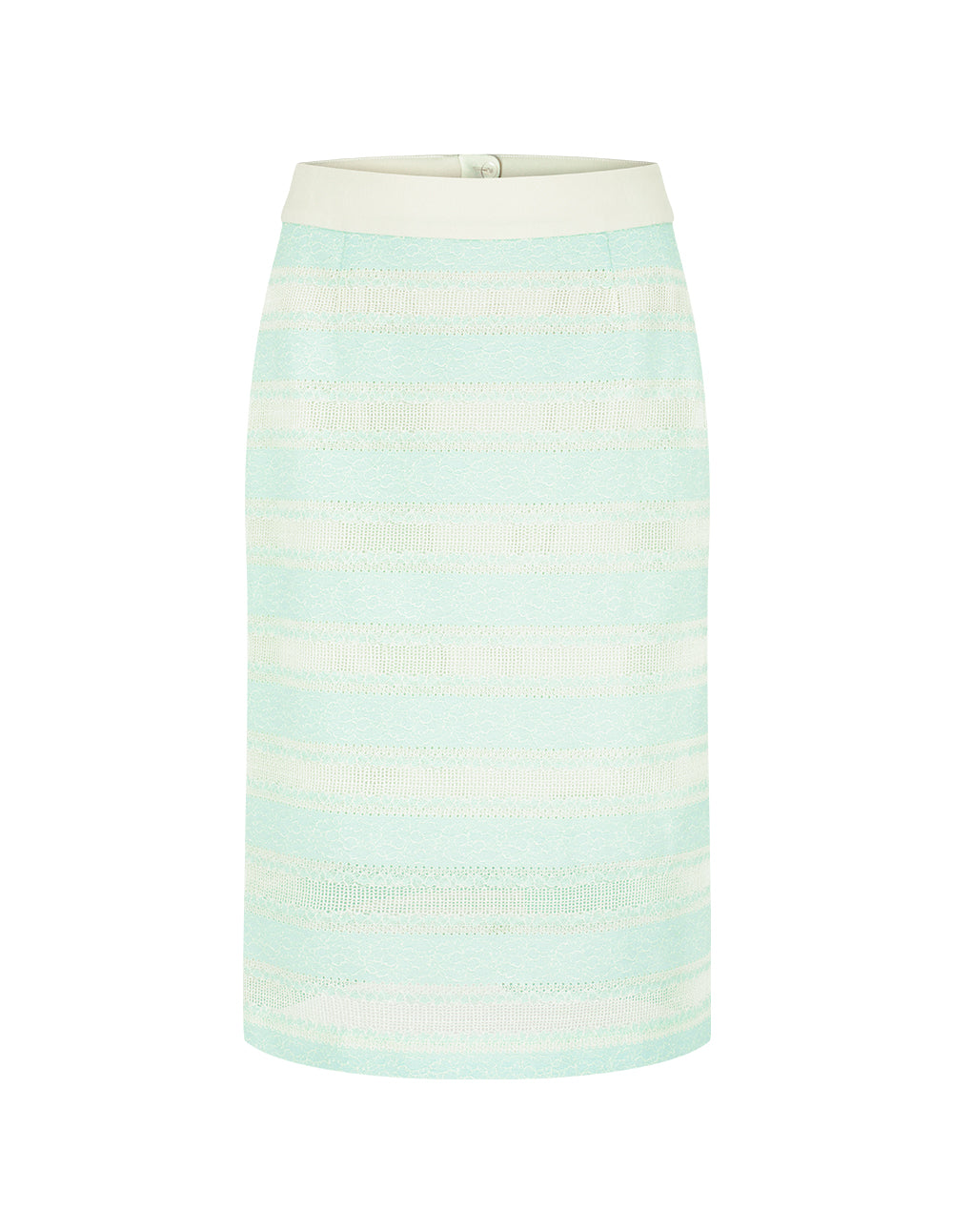 BORA AKSU Striped Straight Knee-Length Knit Skirt