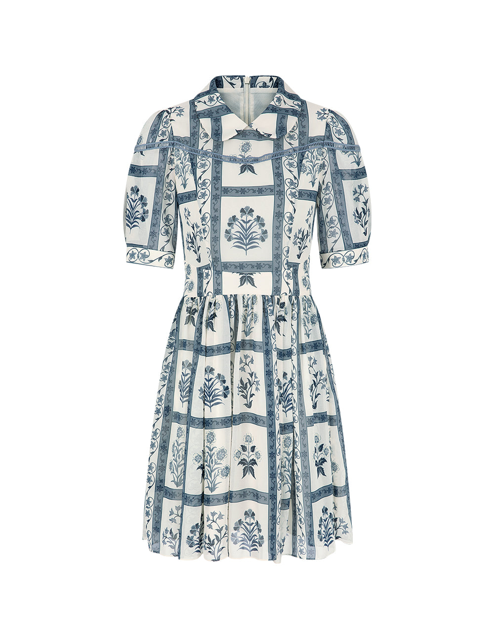 BORA AKSU Puff Sleeve Lapel Printed Dress