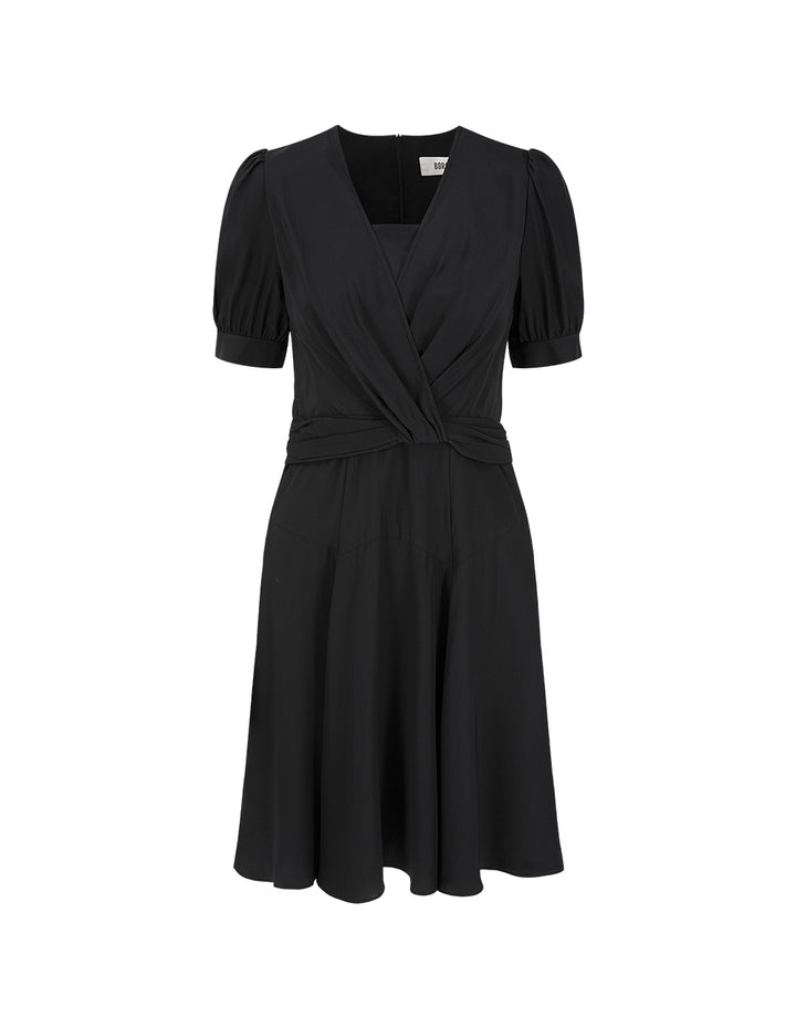 BORA AKSU Puff Sleeve Twist Waist Dress