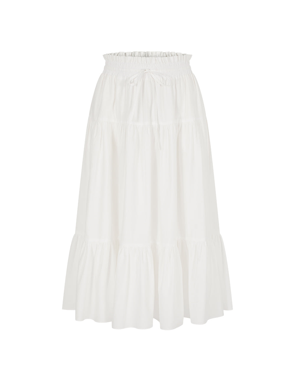 BORA AKSU Cinched Waist & Drawstring Pleated Knee-Length Skirt