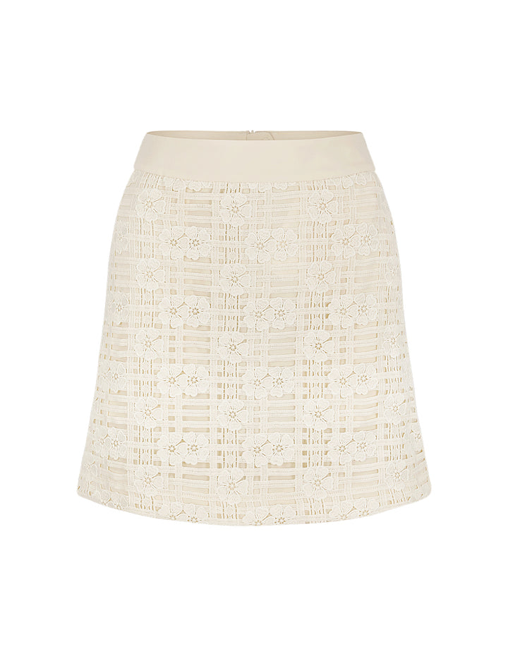 BORA AKSU French Lace Patchwork Skirt