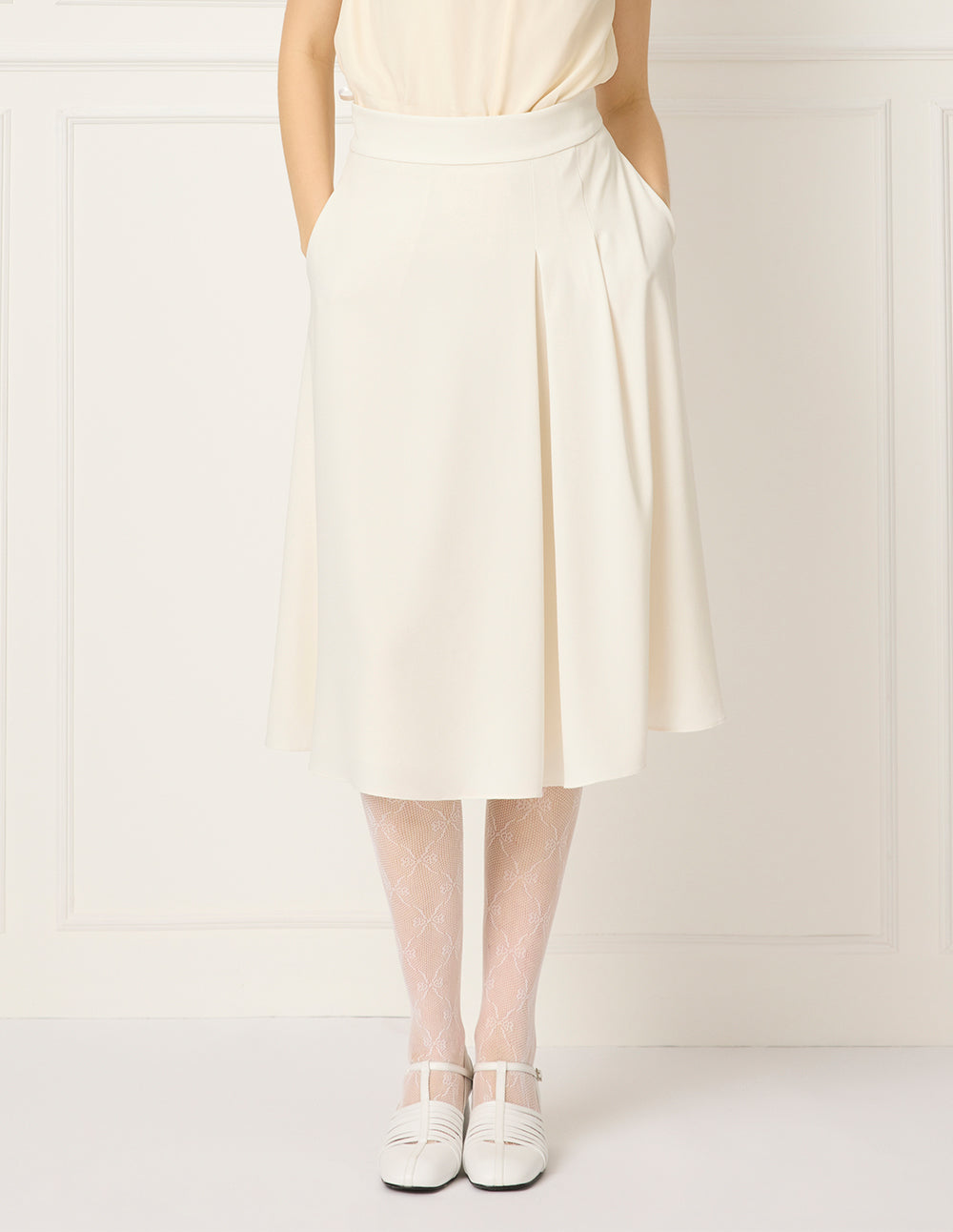 BORA AKSU A-Line Pleated Knee-Length Skirt