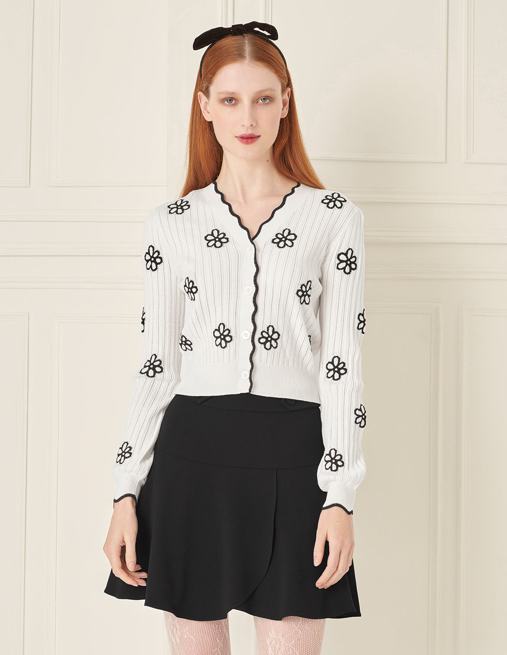 BORA AKSU Triacetate Ruffle Hem Skirt