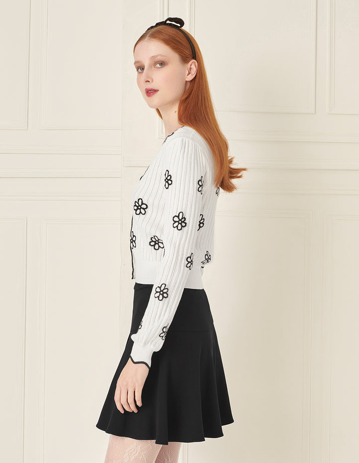 BORA AKSU Triacetate Ruffle Hem Skirt