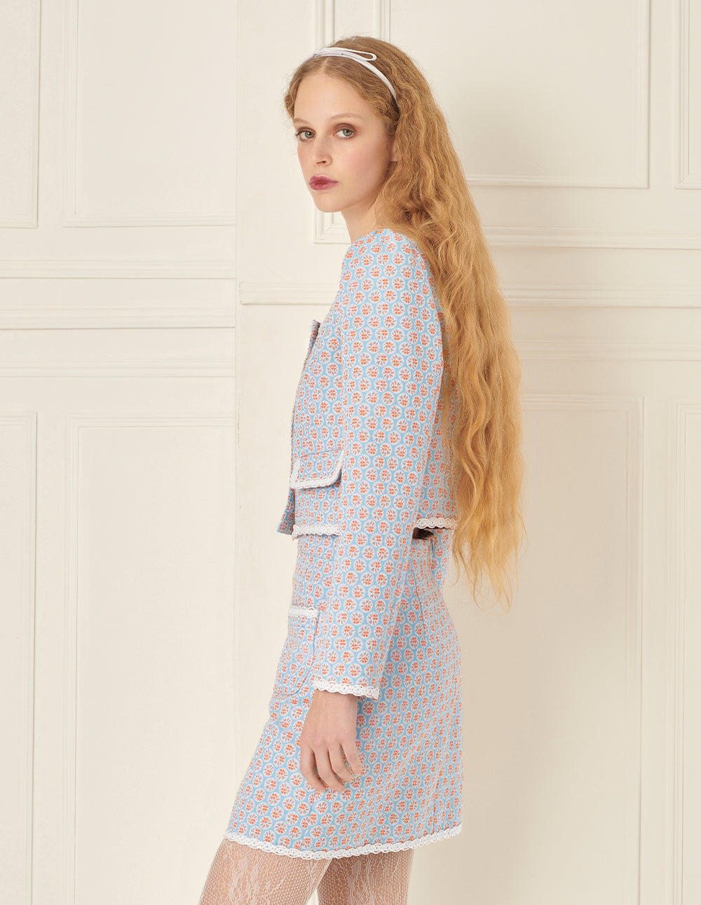 BORA AKSU Vintage Lace Jacquard Skirt