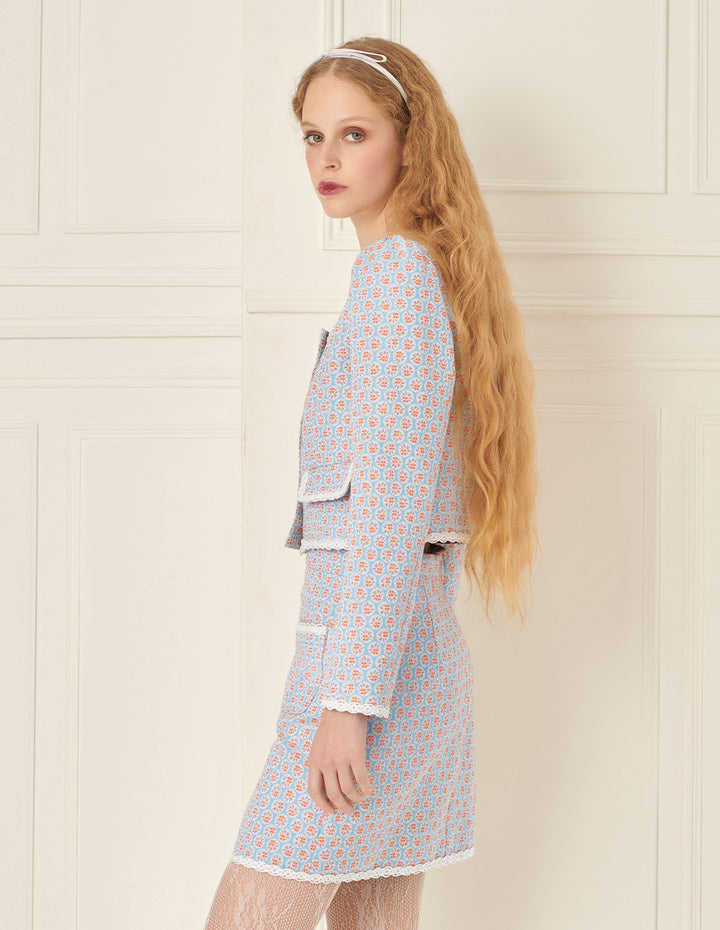 BORA AKSU Vintage Lace Jacquard Skirt