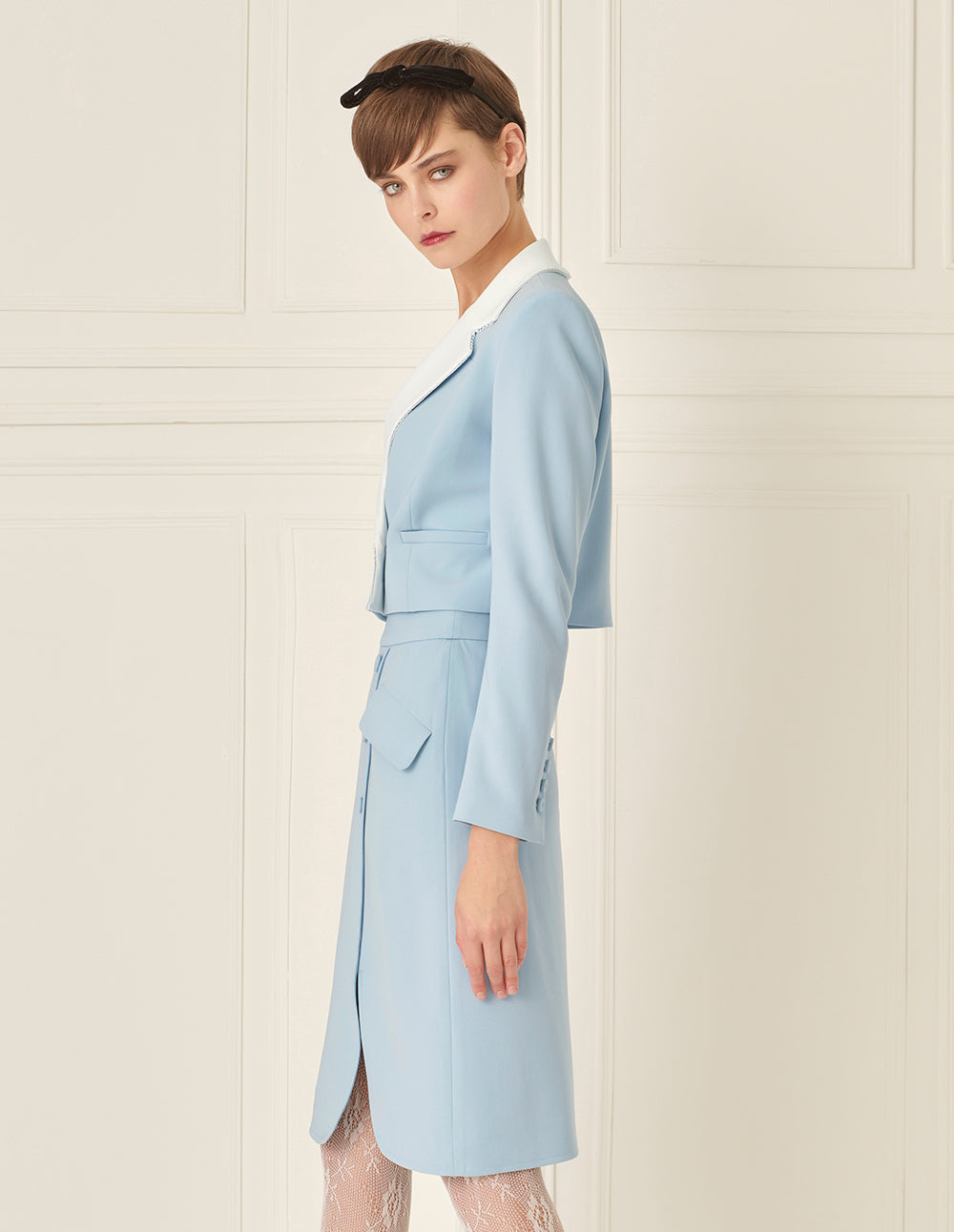 BORA AKSU Double Breasted Side Slit Skirt