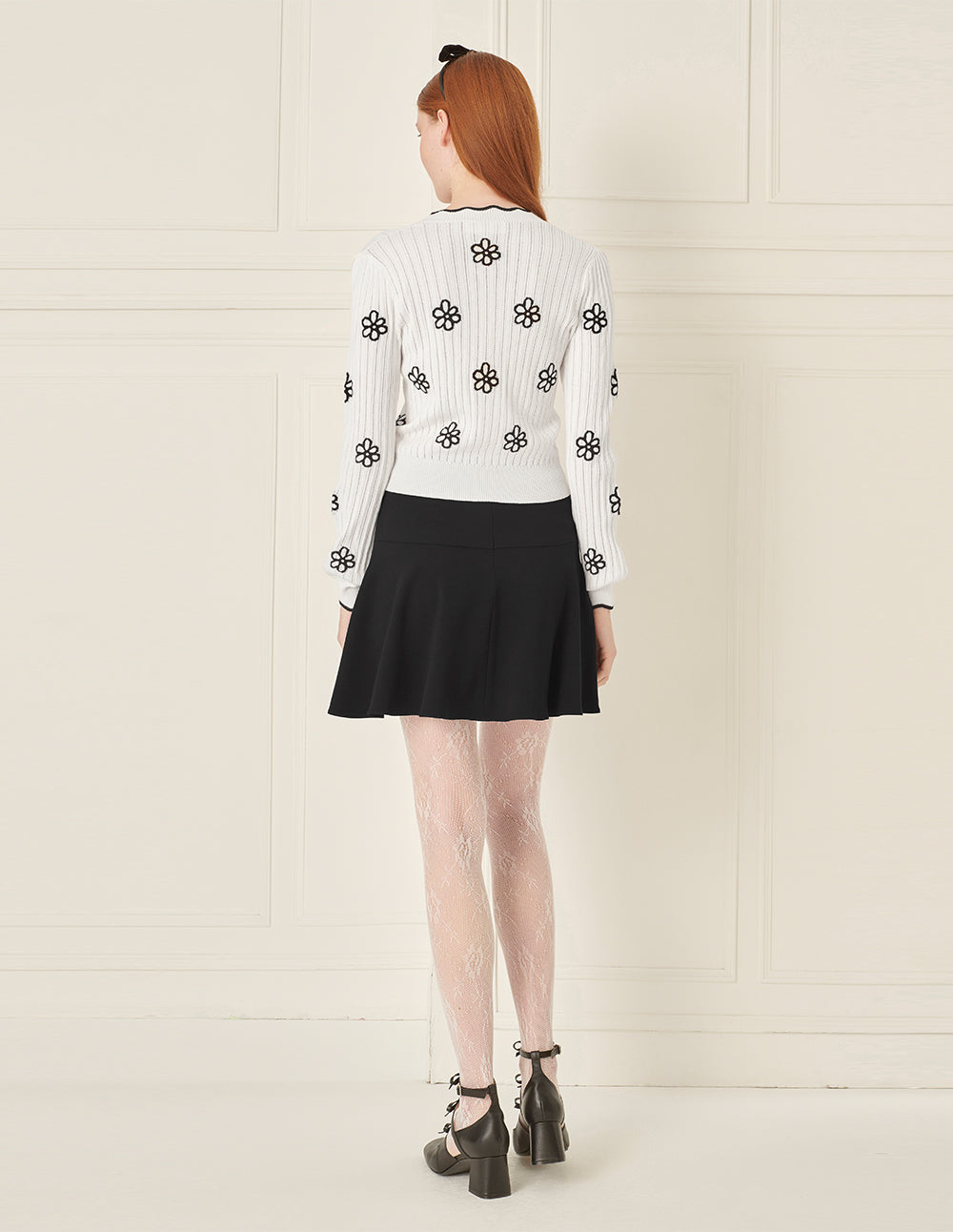 BORA AKSU Triacetate Ruffle Hem Skirt