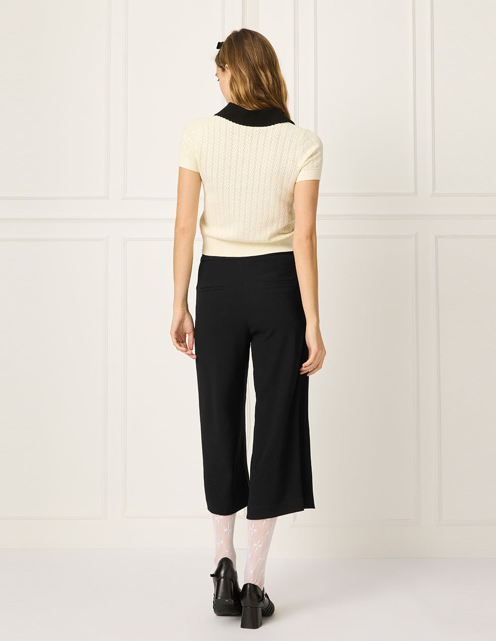 BORA AKSU Simple Relaxed Fit Cropped Straight Leg Pants