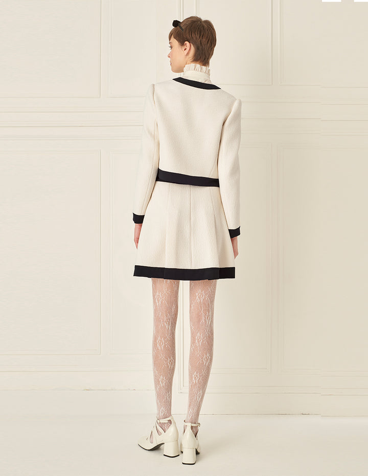 BORA AKSU Black Patchwork Pleated Skirt