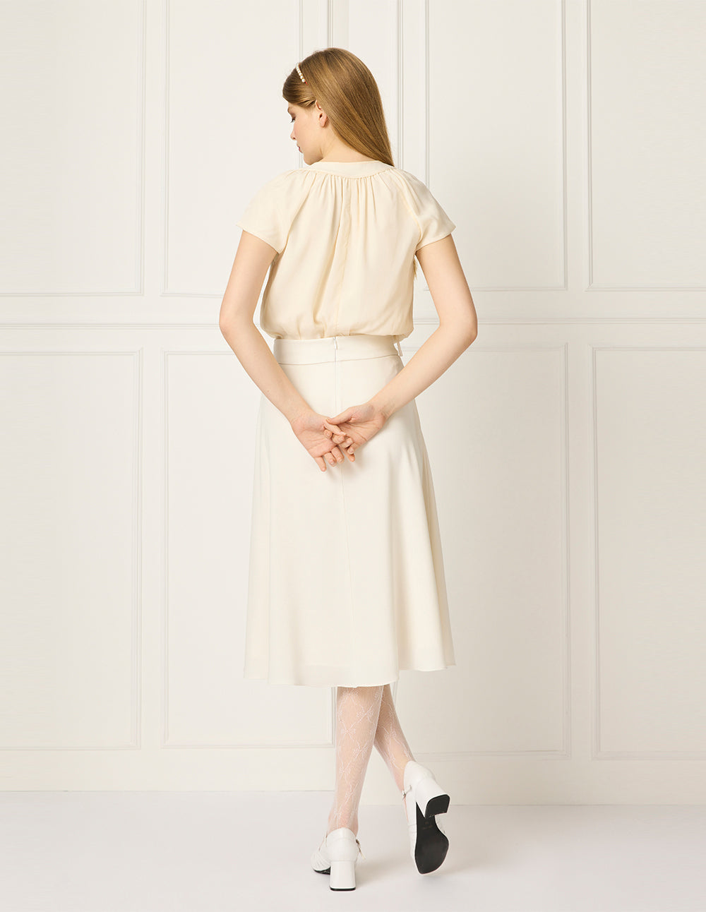 BORA AKSU A-Line Pleated Knee-Length Skirt