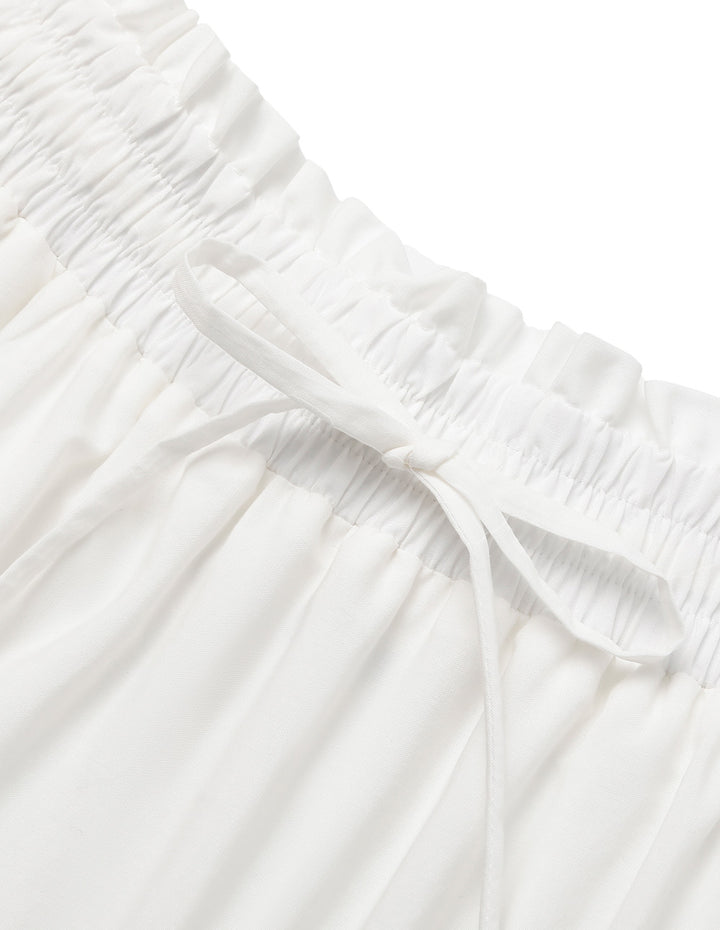 BORA AKSU Cinched Waist & Drawstring Pleated Knee-Length Skirt