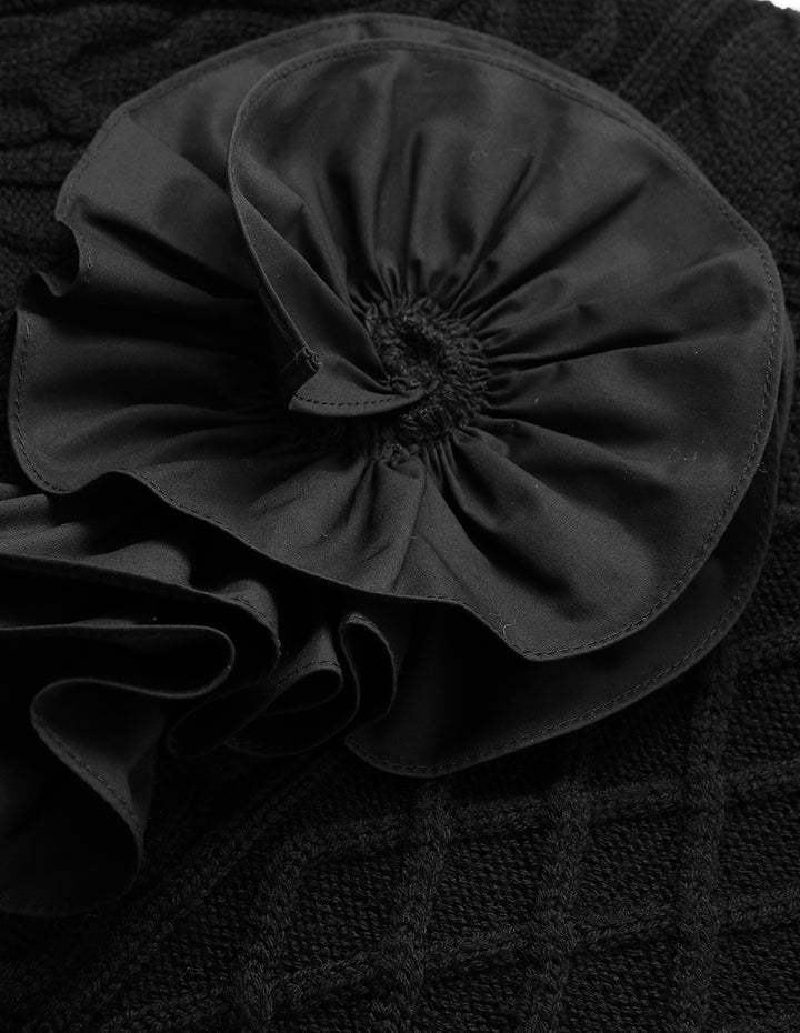 BORA AKSU Floral crew neck wool button-down sweater