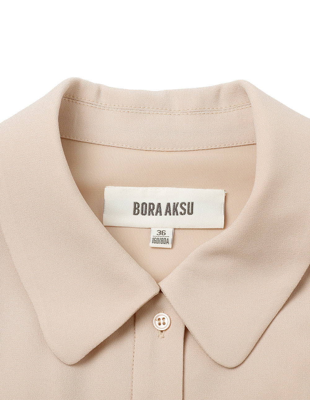 BORA AKSU Puff Sleeve Paneled Pleated Belt Dress