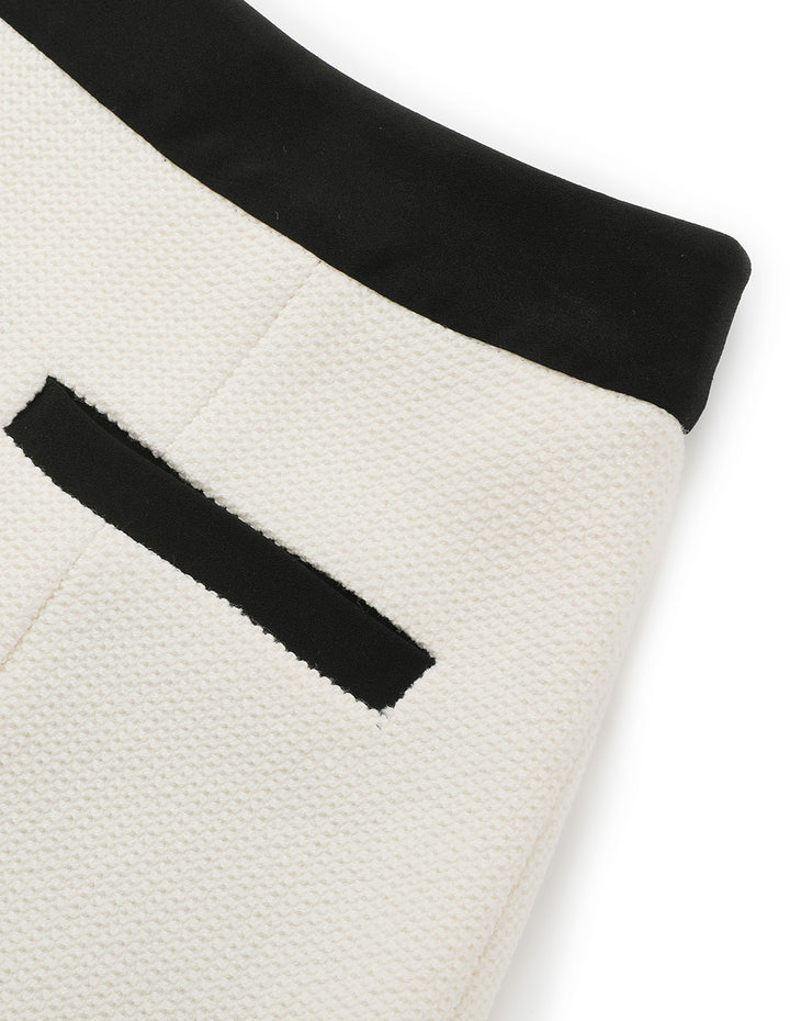 BORA AKSU Black Patchwork Pleated Skirt