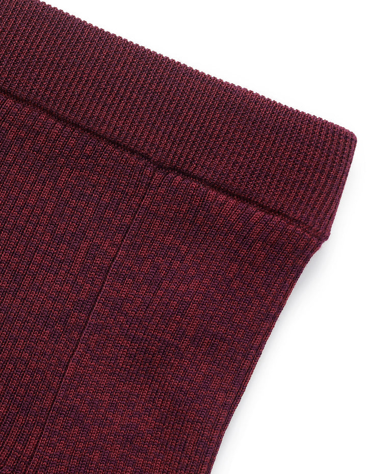 BORA AKSU Two-Tone A-Line Knee-length Knit Wool Skirt