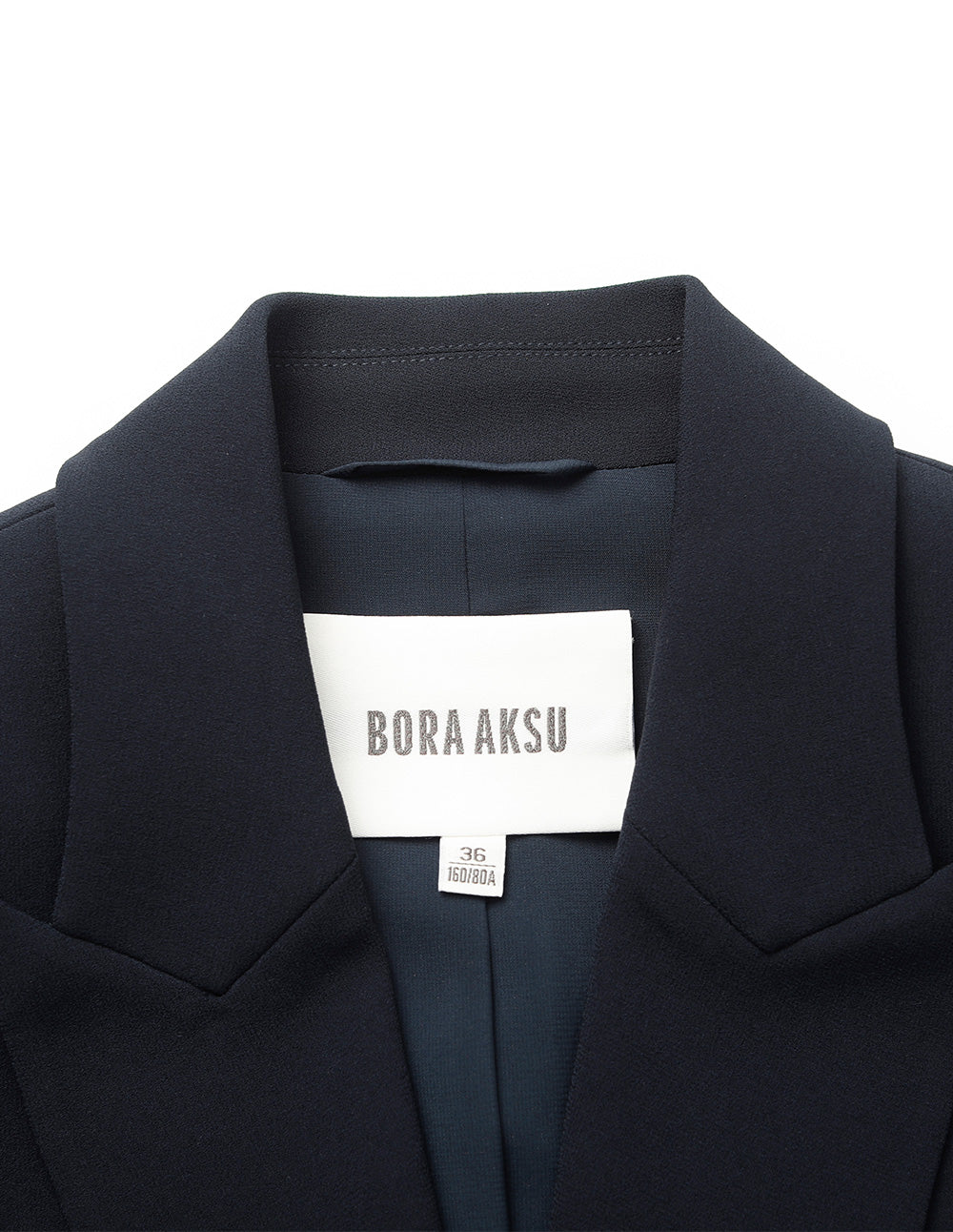 BORA AKSU Peaked Lapel Long-Sleeve Single-Button Cropped Blazer