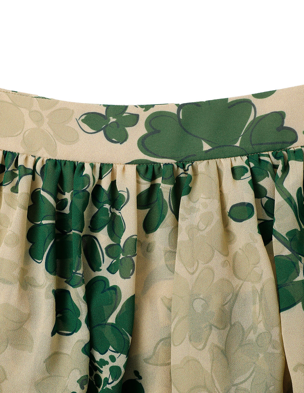 BORA AKSU Romantic Tiered Pleated Skirt With Floral Print Skirt