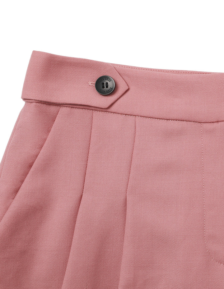 BORA AKSU Pleated Wool Buckle Shorts