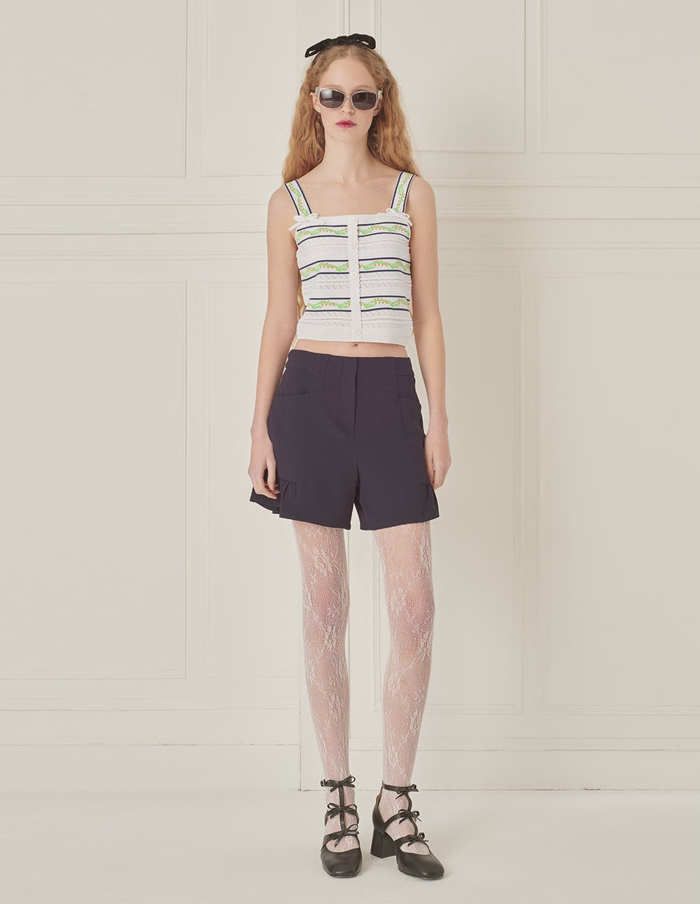 BORA AKSU Jacquard Knitted Suspenders