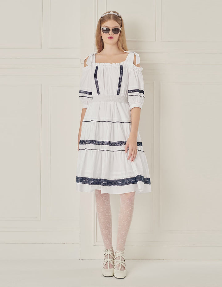 BORA AKSU Puff Sleeve Lace Dress