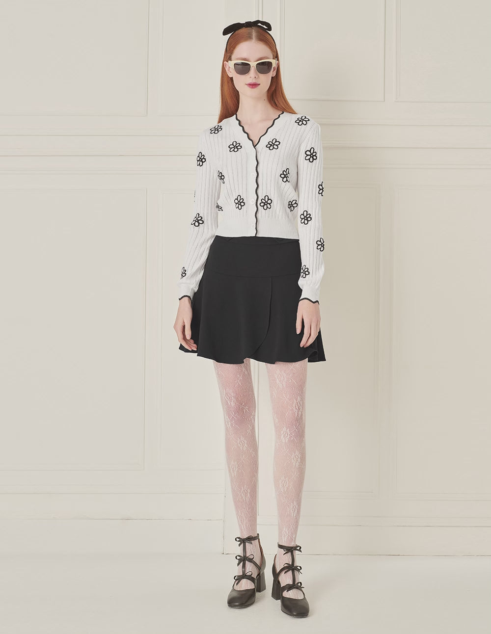 BORA AKSU Triacetate Ruffle Hem Skirt