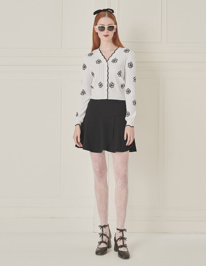 BORA AKSU Triacetate Ruffle Hem Skirt