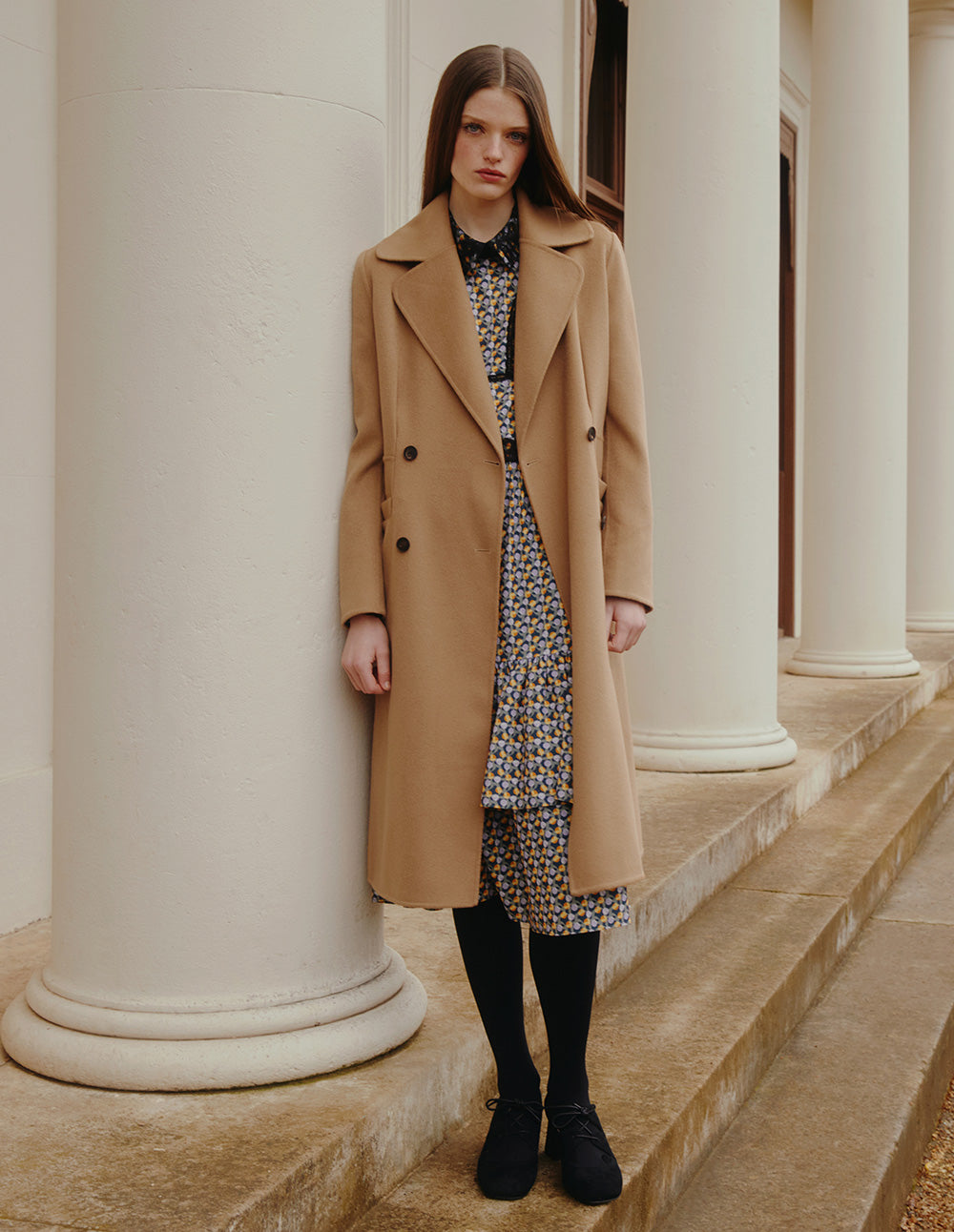 BORA AKSU Lapel Double-Breasted Mulberry Silk-Blend Wool Coat