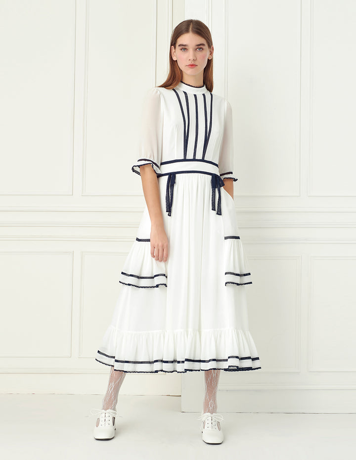 BORA AKSU Vintage-Textured Lace Dress