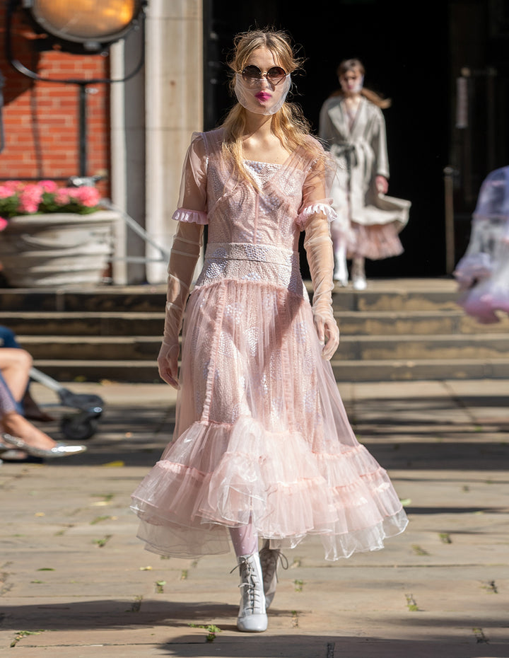 BORA AKSU Lace And Tulle Maxi Sleeveless Dress