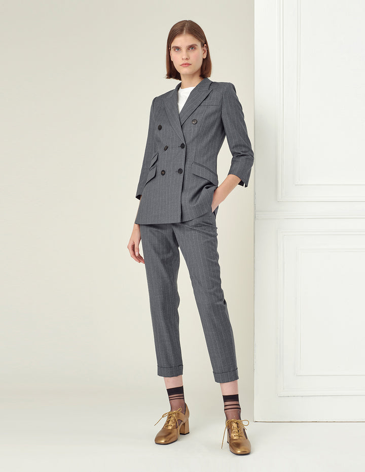 BORA AKSU Embroidered Elastic Waistband Taper Pants