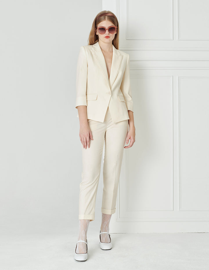 BORA AKSU Simple Cuffed Slim-Fit Trousers