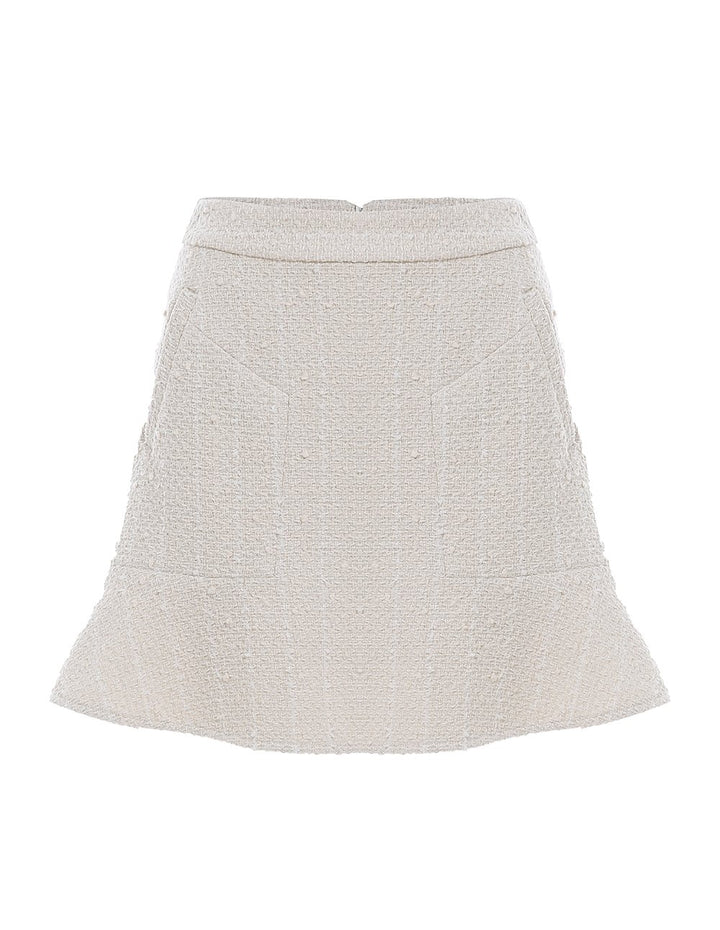 BORA AKSU Tweed High-Waisted A-Line Mini Skirt