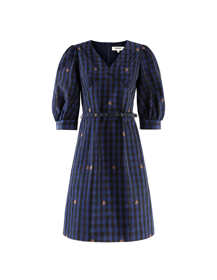 BORA AKSU Belted V-Neck Mini Dress