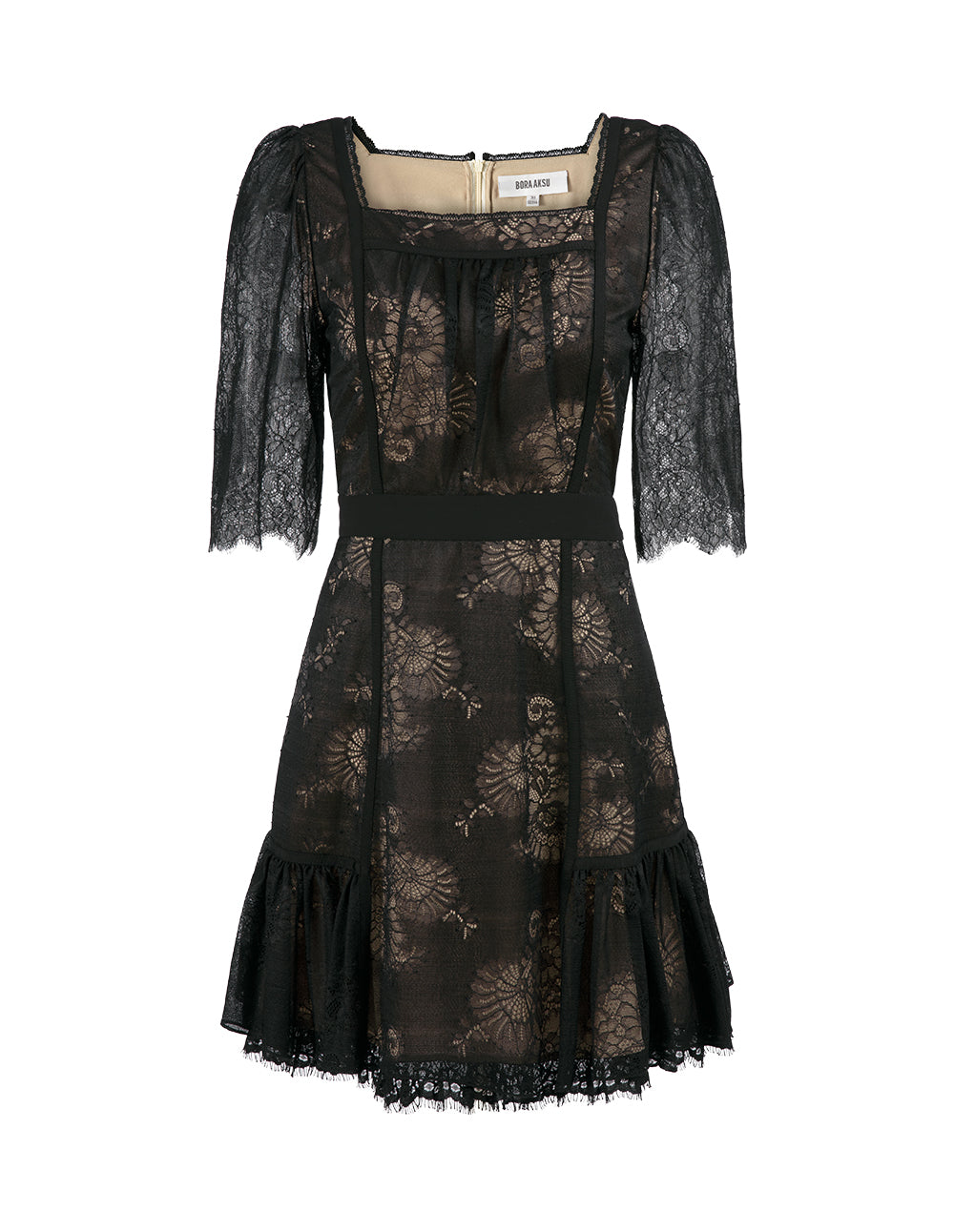 BORA AKSU French Lace Square Neck Dress