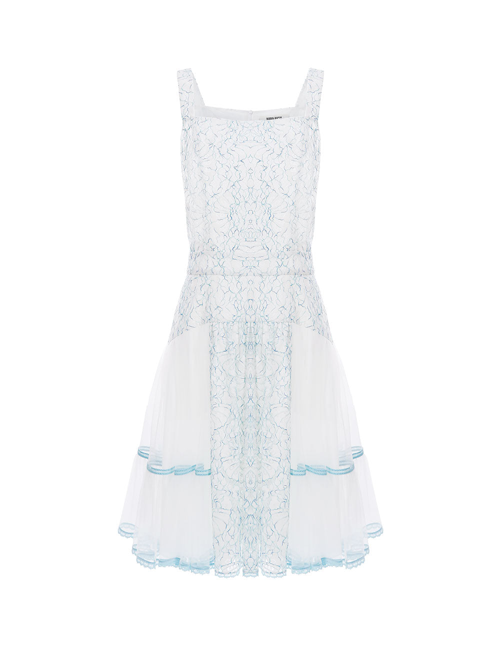 BORA AKSU Light Blue Lace And Tulle Mini Dress