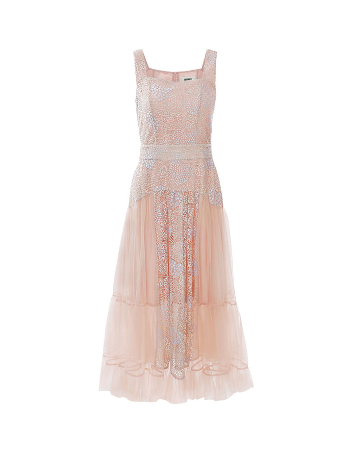 BORA AKSU Lace And Tulle Maxi Sleeveless Dress