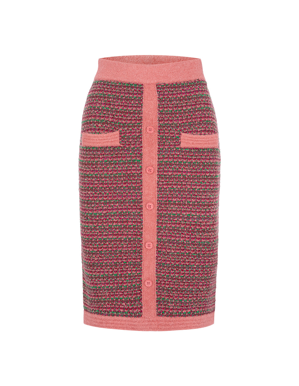BORA AKSU Mixed Colors Faux Tweed Knitted Skirt
