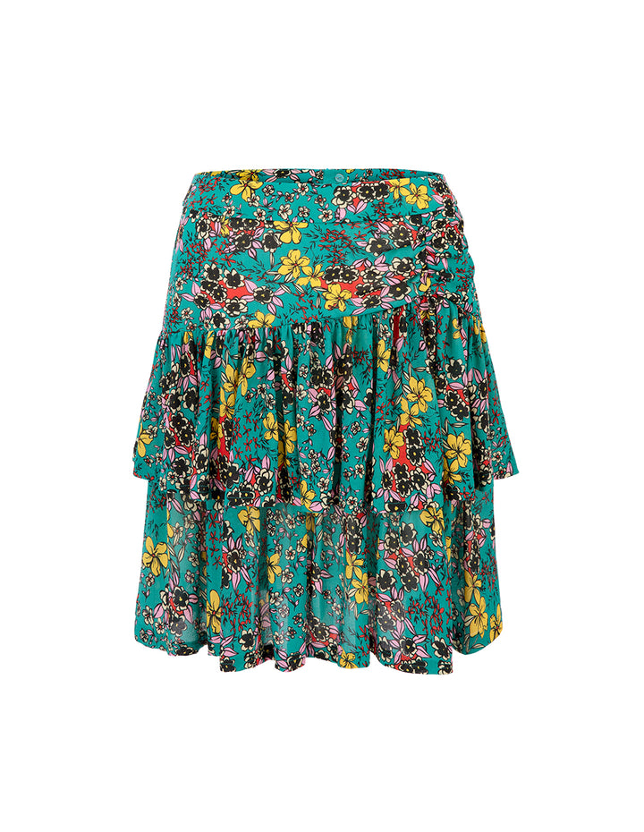 BORA AKSU Feminine Ruffle Print Skirt