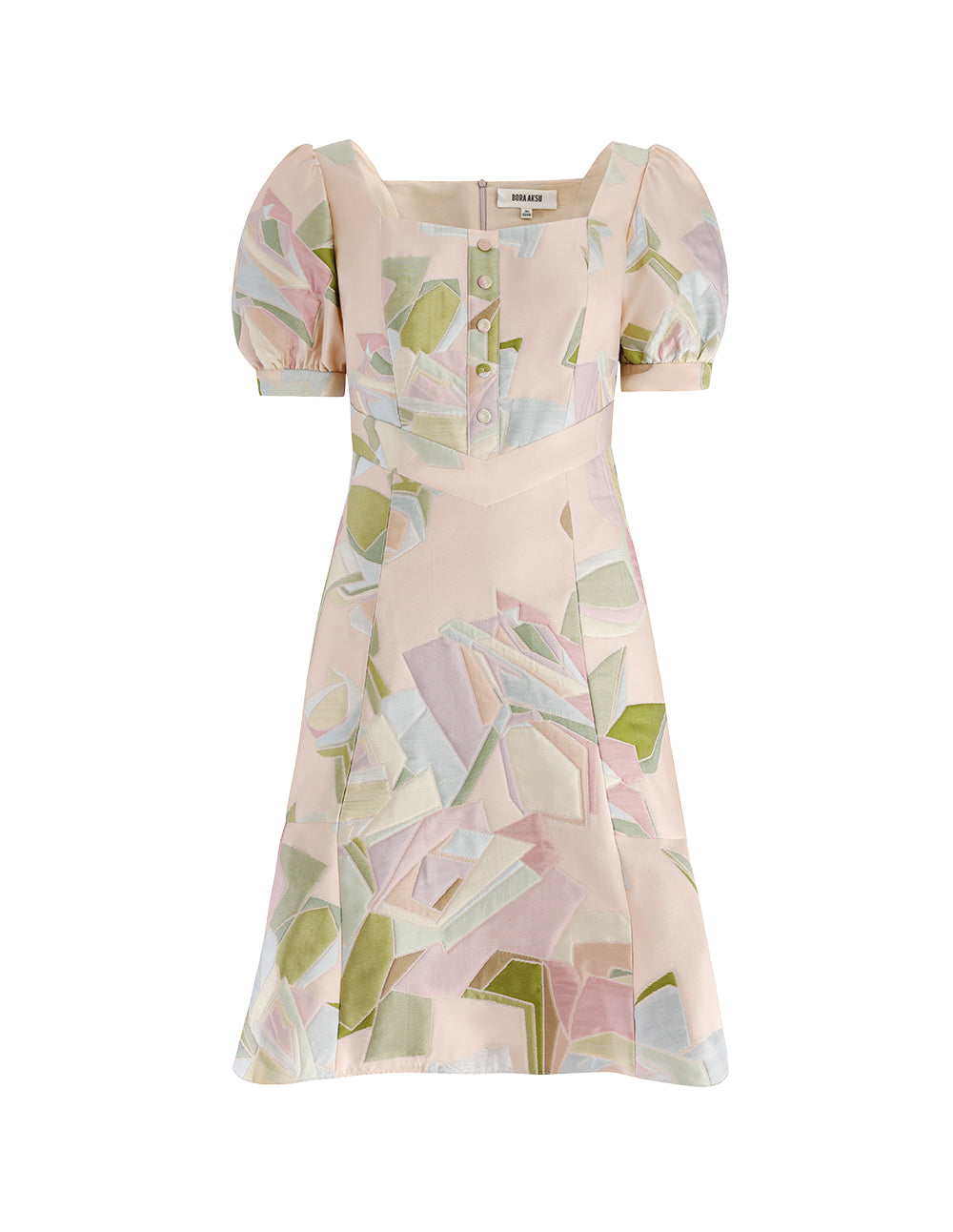 puff sleeve jacquard mini dress – BORA AKSU