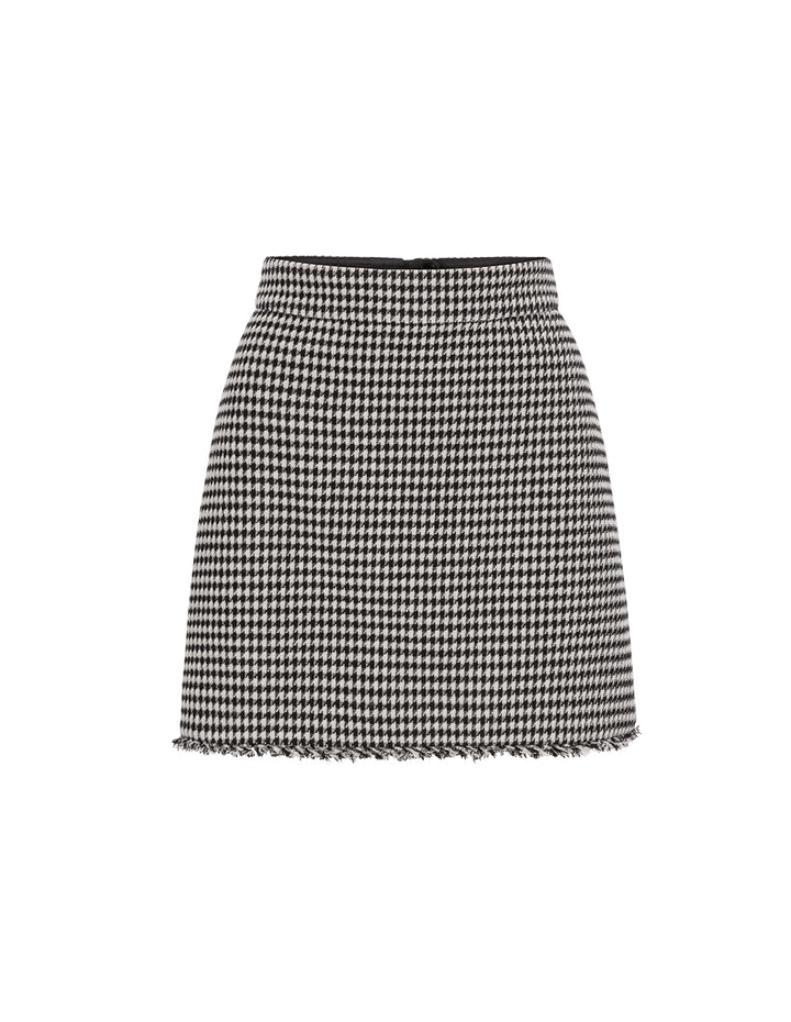 BORA AKSU Houndstooth Wool Skirt
