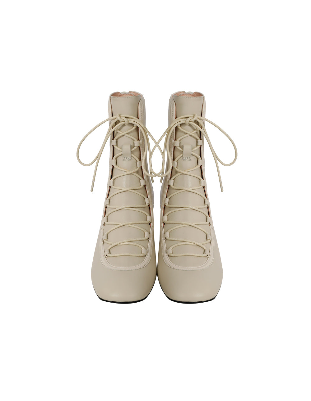 BORA AKSU LEATHER LACE-UP HEEL BOOTS