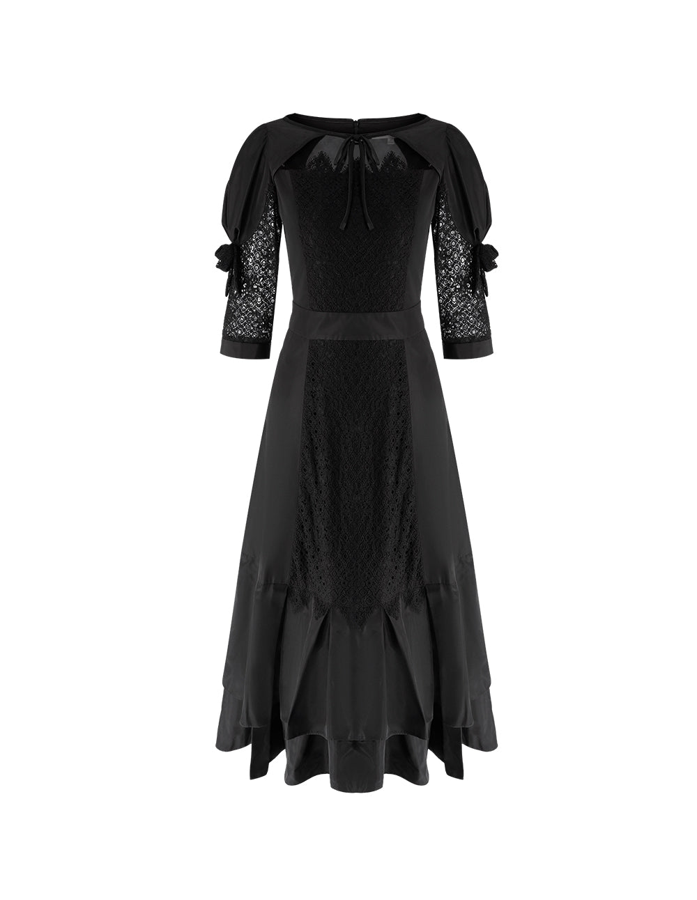 BORA AKSU Bow Lace Panel Dress