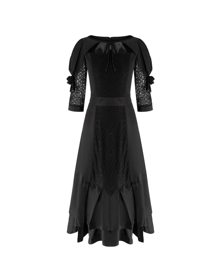 BORA AKSU Bow Lace Panel Dress
