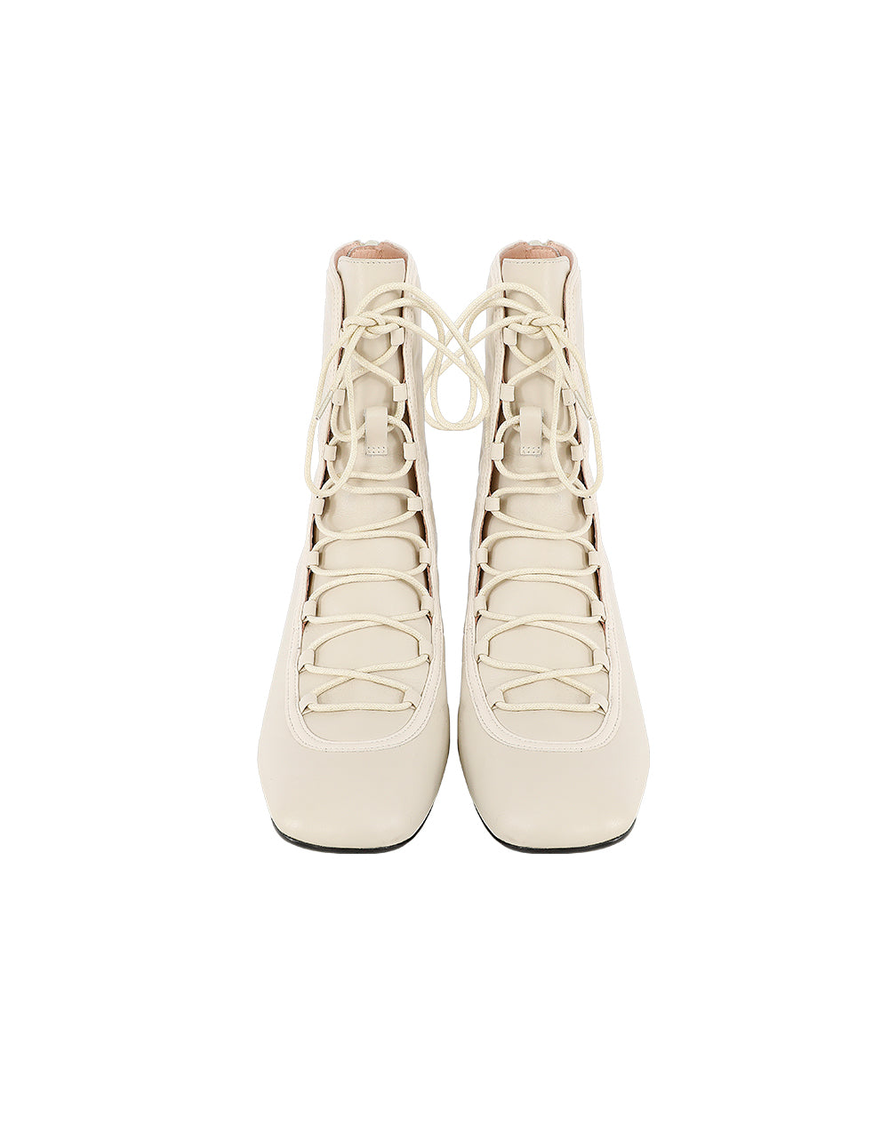 BORA AKSU LEATHER LACE-UP HEEL BOOTS