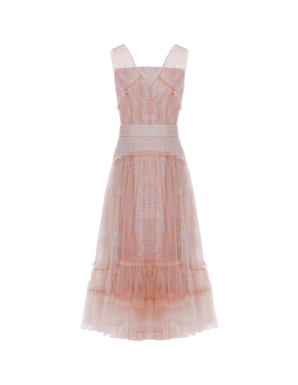 BORA AKSU Lace And Tulle Maxi Sleeveless Dress